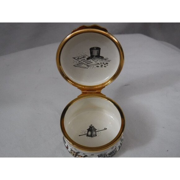 Enamel Box, Halcyon Days, Christmas 1982, Snuff Box, Pill Box, Jewelry box, - Picture 4 of 6